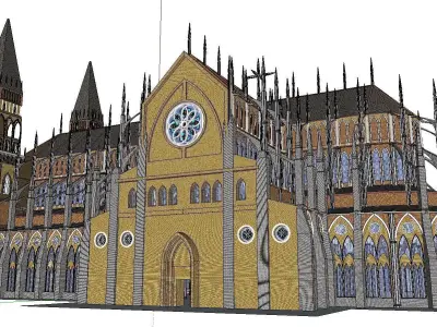 Architecture-Religion-God-Culture-Temple-0251 cathedral 3D model