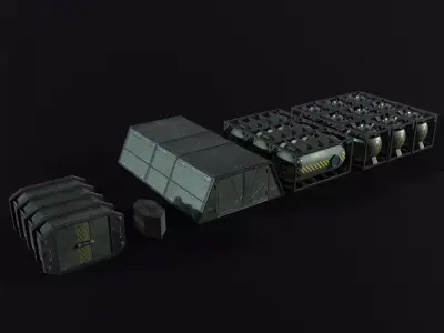 Outpost Storage PBR Collection 3D Model Pack