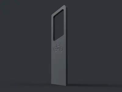 Bike Rack 20 PBR Game Ready Low-poly 3D model