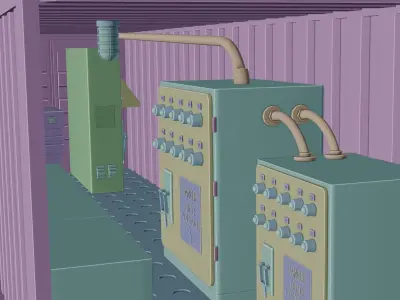 Gold Mining series no 1- electric container Free low-poly 3D model