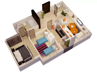 3d FLOOR PLAN 3D model