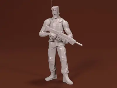 28mm TactiBots Support Troops 3D print model