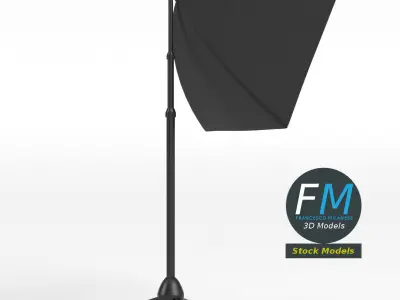 Softbox lamp on tripod 3D model