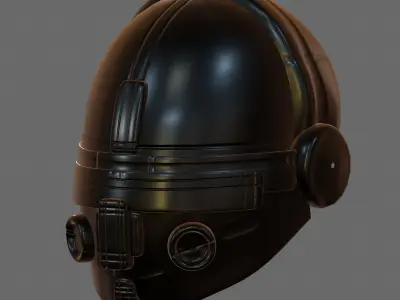 Gas mask helmet 3d model scifi Low-poly  Low-poly 3D model 192