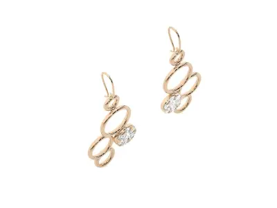Light wt Women Diamond Earrings  3D print model