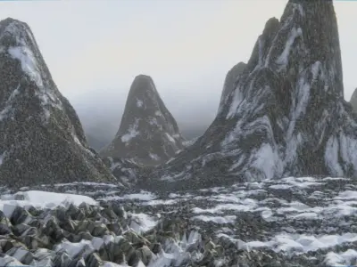 Landscapes 1 - Snowy Mountain 1d 3D model