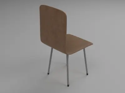 Wood Chair Low-poly 3D model buy