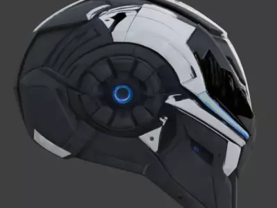 Cybernetic Infiltrator Strike Helmet 3D Model Low-poly 3D model