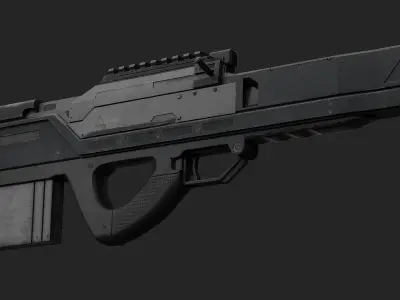 Sci-Fi Bullpup Rifle Low-poly 3D model
