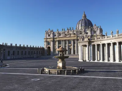  St Peter Basilica 3D Model Vatican Architecture 