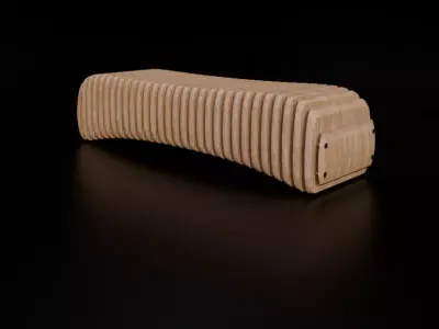 The Wave Bench 3D model