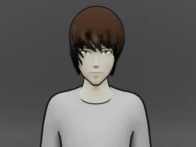 Light Yagami Kira Death note Free 3D model