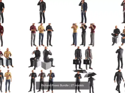 Richard Poses Bundle 3D Model Pack