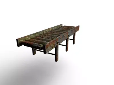 Industrial Conveyer Roller  Low-poly 3D model