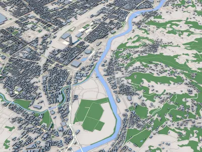 Turin City Italy 3D model