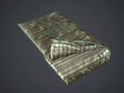 Sleeping Bag Low-poly 3D model