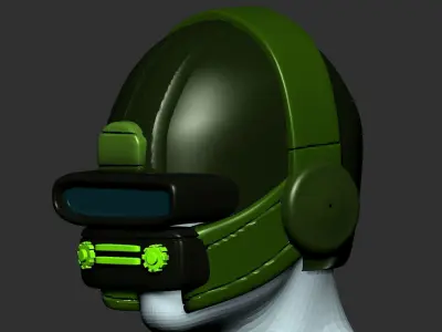 helmet high poly sculpt 3d printable ver 7 3D model 3D model 75