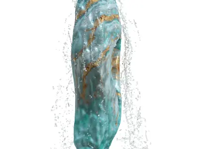 Argentine Aquamarine Onyx Stone Fountain 3D model
