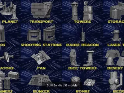 Sci fi Bundle 3D Model Pack