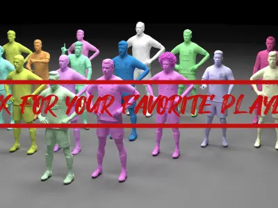 Muller Bayern Munich football player  stl file ready for print 3D print model