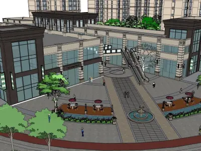 residential city master plan 3D model
