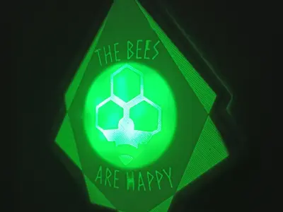 The bees are happy wall decoration 3D print model