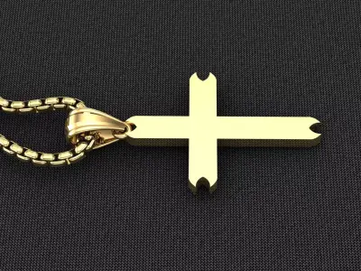 Cross Light Gold 3CP073 3DM STL 3D print model