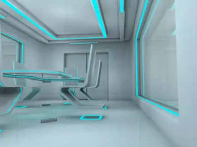 Sci Fi Office Room  3D model