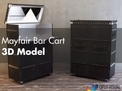 Mayfair Bar Cart 3D model