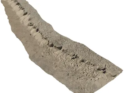 Sand Cliffs Low-poly 3D model