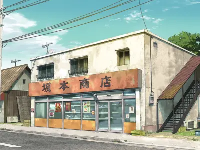 sakamoto days store - convenience store- japanese store-stl Low-poly 3D model