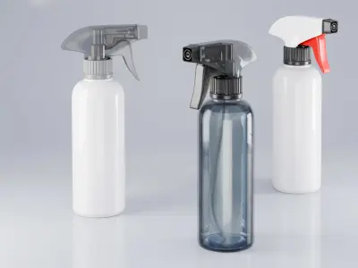 Plastic Spray Bottle - Hand Sanitizer atomizer 3D model