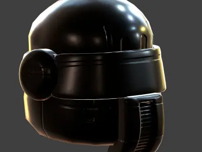 Gas mask helmet 3d model scifi Low-poly  Low-poly 3D model 399