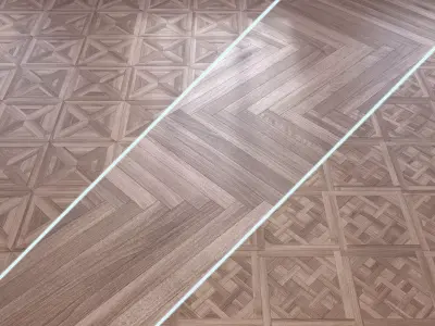 Parquet - Laminate - Wooden floor 3 in 1 Low-poly 3D model