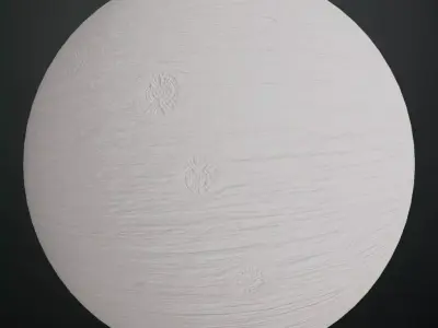 White Painted Knotted Wood Panel PBR Seamless Texture