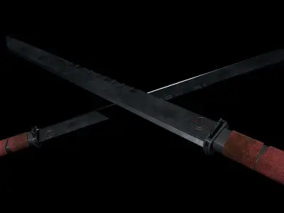 Sci Fi Sword Survival - Gameart Low-poly 3D model