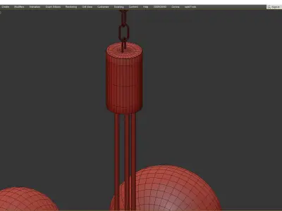 Mitzi Margot Chandelier Low-poly 3D model