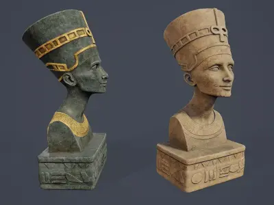 Cleopatra Statue PBR Low-poly 3D model