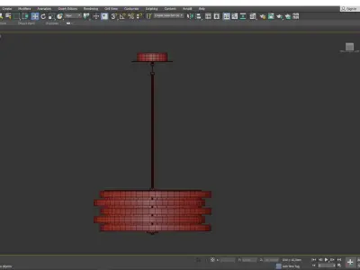 Roswell Drum Pendant Light Low-poly 3D model