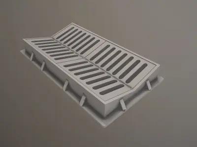 Sewer Grate - 4K PBR Game Ready Low-poly 3D model