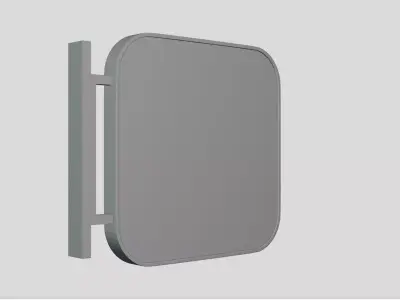 Signboard - Geometry Only No Textures No Materials 3D model