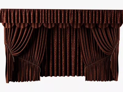 Detailed Curtains 3D model