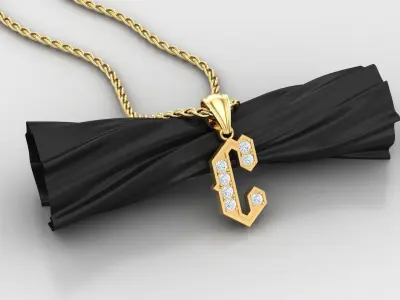 Alphabet Pendant Version 5 Letter English Album 3D print model