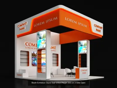10 Exhibition Stand Stall Booth 3D model 3D Model Collection 3D Model Pack