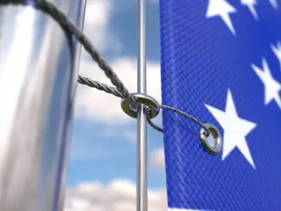Flag USA animated loop 3D model
