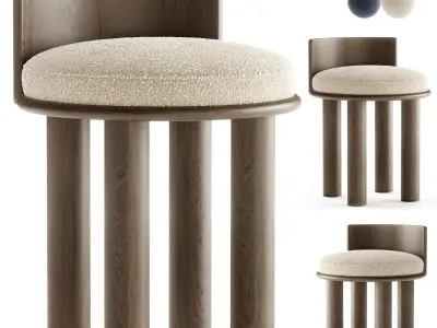 Low Back Stool 3D model
