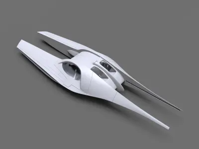 Star Wars Zam speeder 3D print model