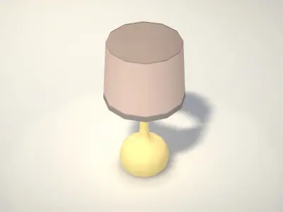 Table Lamp Ceramic Low-poly 3D model