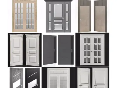 Door 3d model collection 10 pieces 3D Model Pack