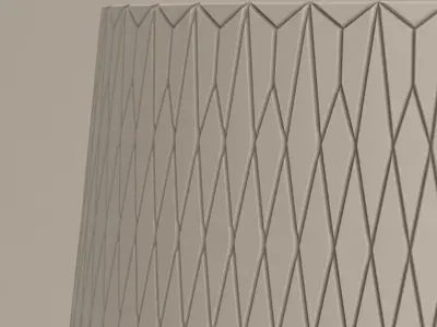 Lampshades floor lamp with geometric pattern 3D model